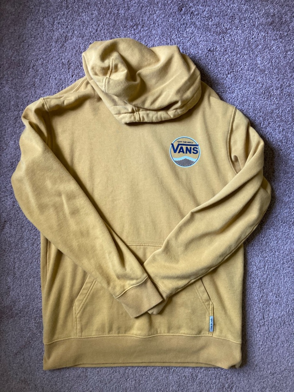 Vans Mustard Yellow Pullover Hoodie with Chest Badge